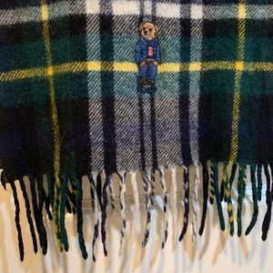 Polo Plaid Wool Blend Scarf